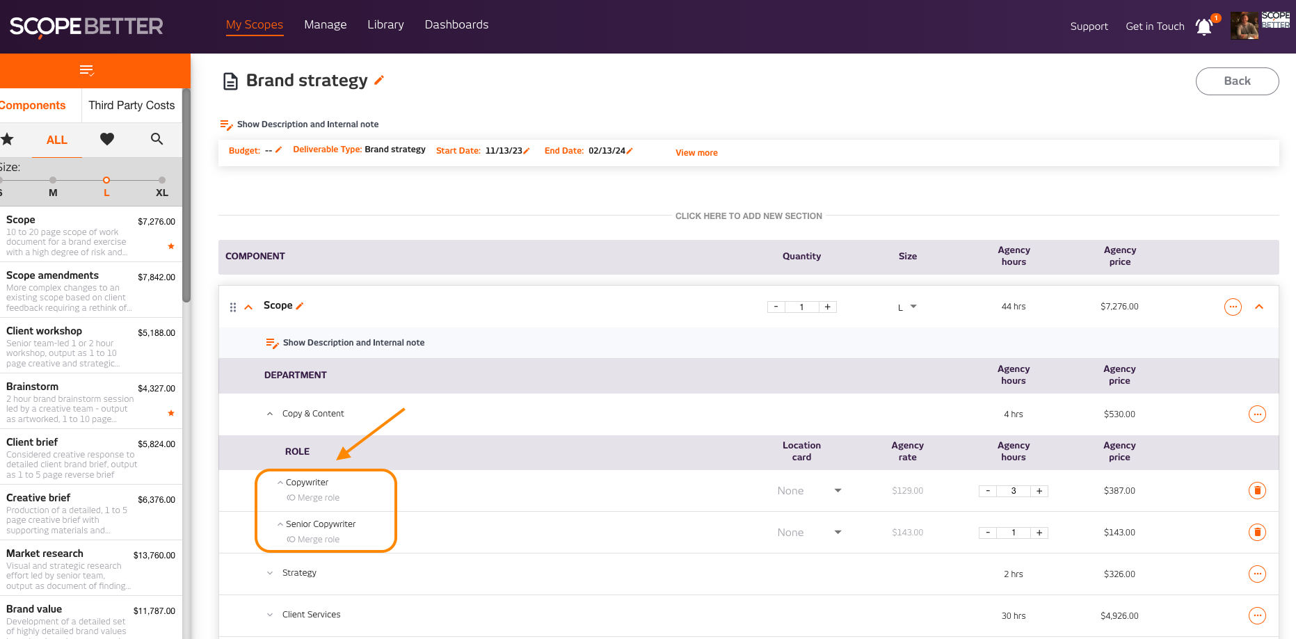 what-does-merge-role-mean-in-deliverable-builder-scope